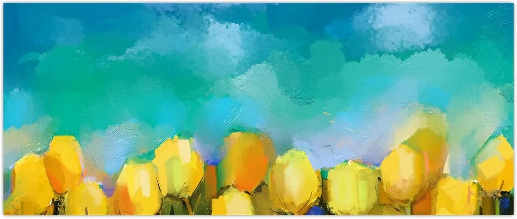 Tablou - Lalele galbene (120x50 cm)