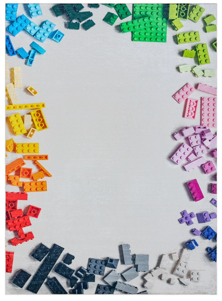 BAMBINO 38480 covor lavabil Kit de construcție pentru copii anti-alunecare - gri / galben - SECUNDAR-COTATI PRODUSUL