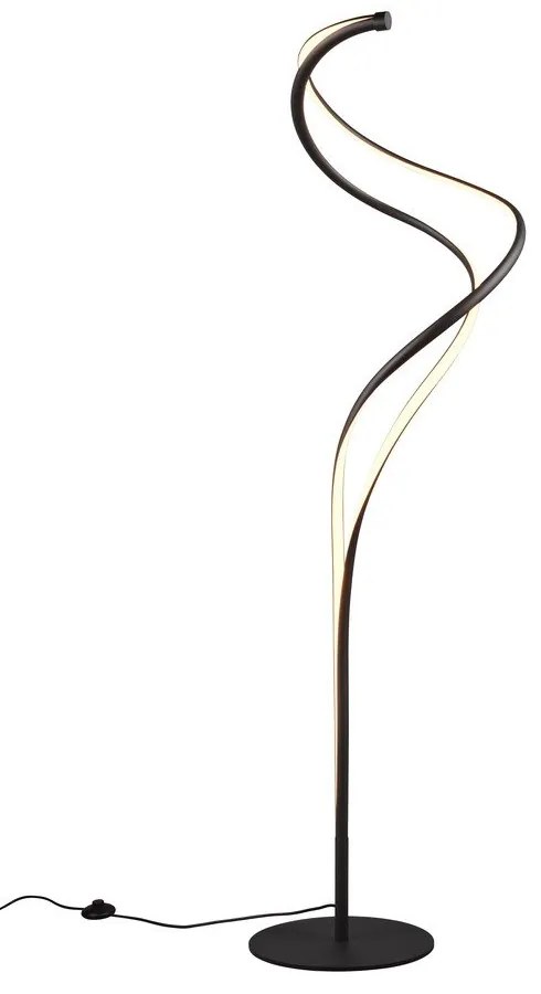 Lampadar negru LED cu abajur din metal (înălțime 160 cm) Nala – Trio Select