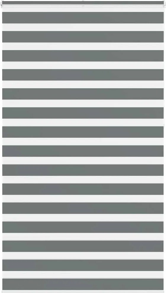 vidaXL Jaluzea tip zebra gri închis lățime țesătură 130,9 cm poliester