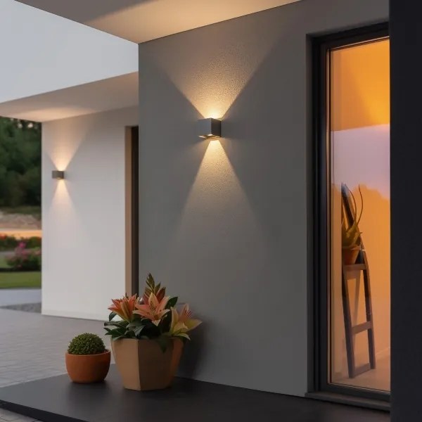 Aplică LED de exterior Brilagi CUBE LED/6W/230V gri IP54