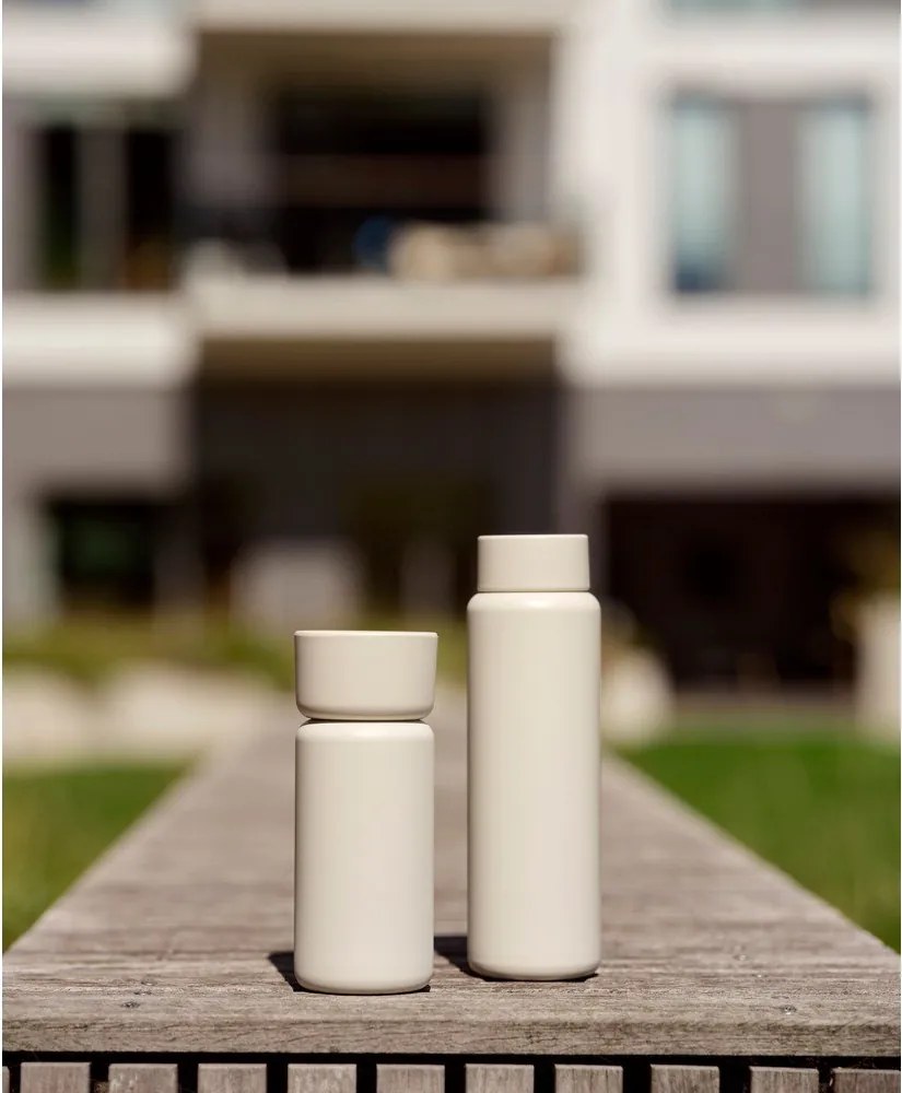 Cană termos bej din oțel inoxidabil 400 ml Singles – Zone