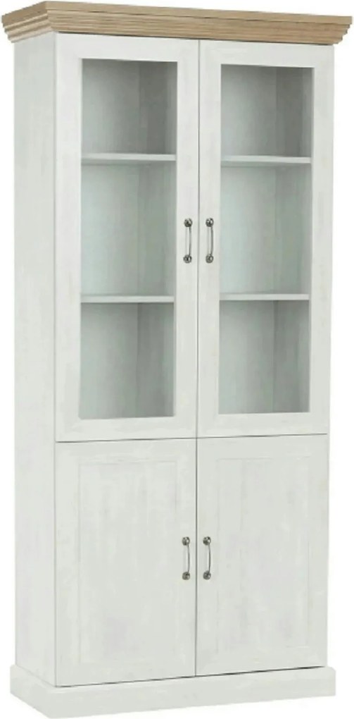 Vitrina ROYAL W4D, pin nordic/stejar salbatic, PAL melaminat/plinte de