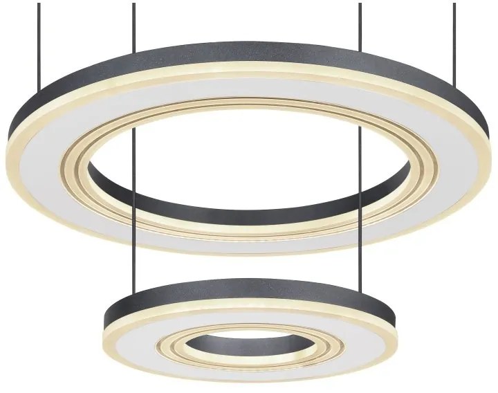 Lustra LED suspendata cu telecomanda design modern Blasius negru, alb