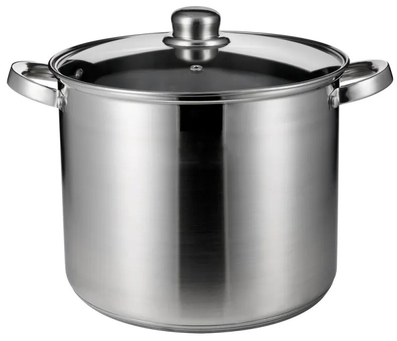 Oala adanca Rosberg R51211B34, 34 cm, 21 litri, Inductie, Capac, Inox