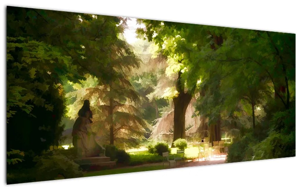 Tablou cu parc (120x50 cm), în 40 de alte dimensiuni noi