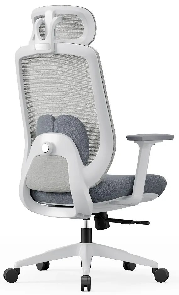 VELA-HW Scaun ergonomic, sezut translatabil, cotiere 3D, tetiera 2D, Mesh/textil, Gri