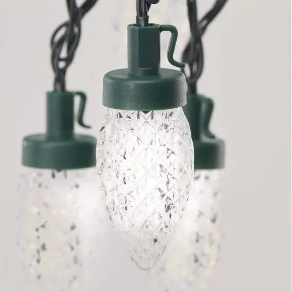 Ghirlandă luminoasă LED de exterior, 50 LED-uri, 8 funcții, 14,8 m, IP44, alb rece