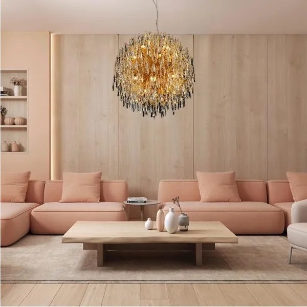 Lustră de cristal pe cablu 24xG9/40W/230V auriu