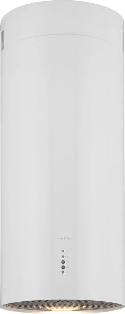 Klarstein Bolea, hota tip insulă, Ø38cm, mod de recirculare/extracție a aerului, 651m³/h, LED, inclusiv filtre de cărbune activ