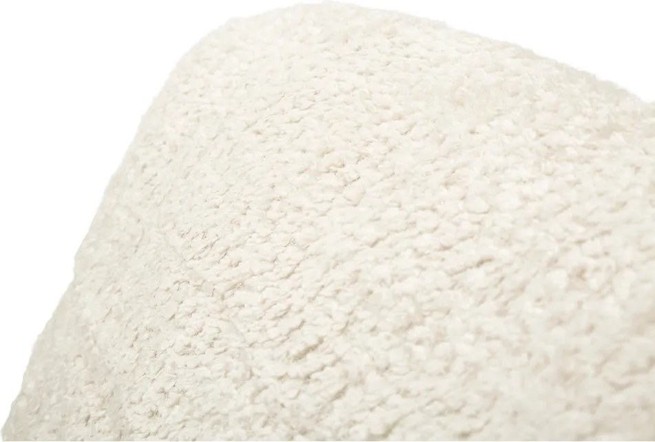 Fotoliu alb extensibil cu tapițerie din țesătură bouclé Faster – Mauro Ferretti