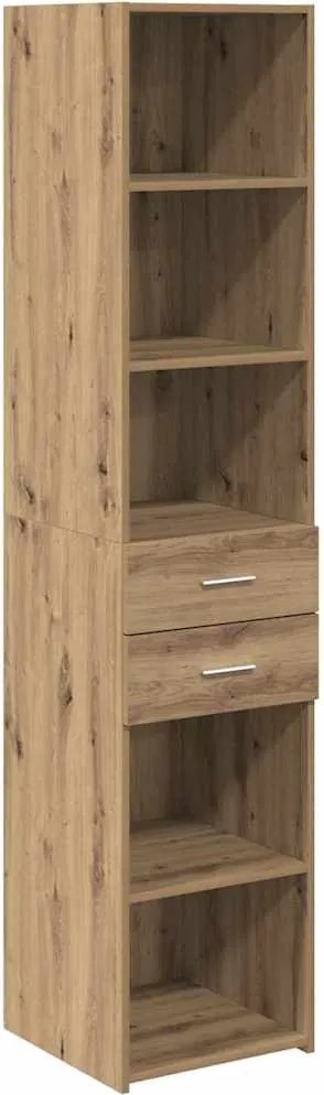 vidaXL Bufet Stejar Artizanal 40 x 42,5 x 185 cm Lemn compozit