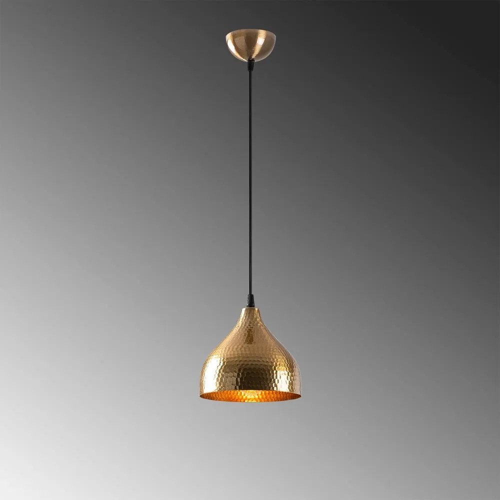 Lustră aurie cu abajur din metal ø 18 cm Tattoo – Opviq lights