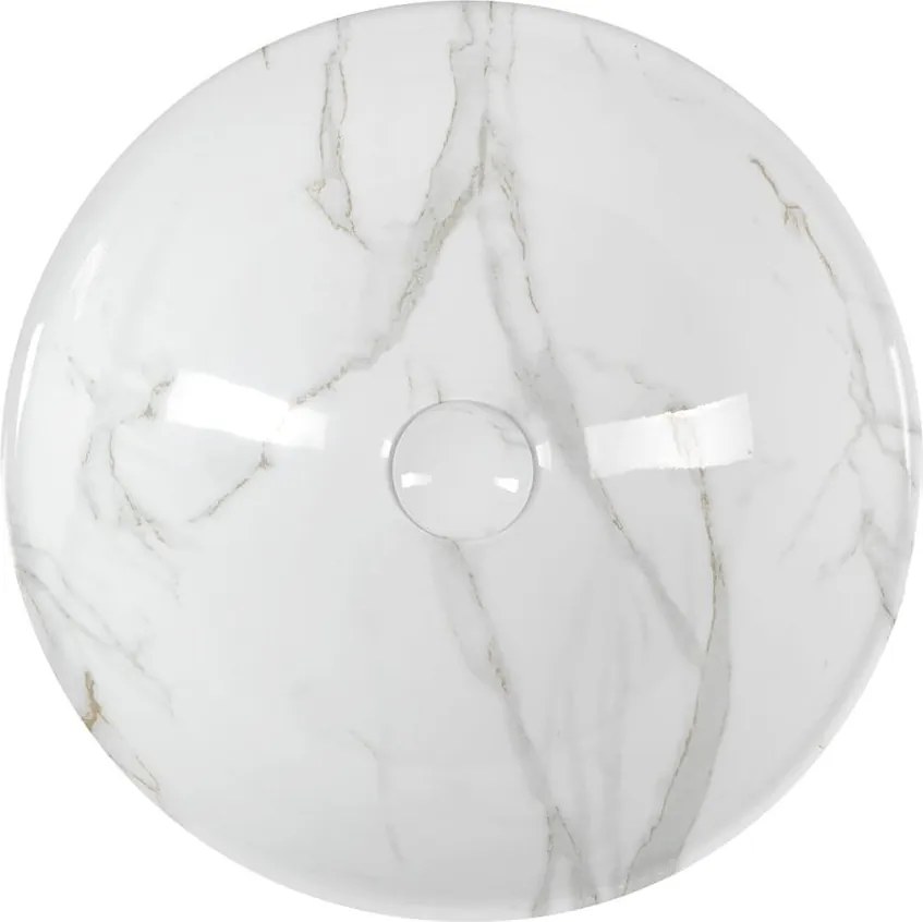 Chiuvetă albă rotundă din ceramică ø 42 cm Dalma – Sapho