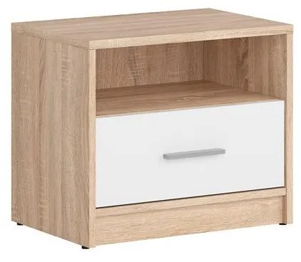 Noptieră Nepo Plus 3 (stejar sonoma + alb) . 1098278