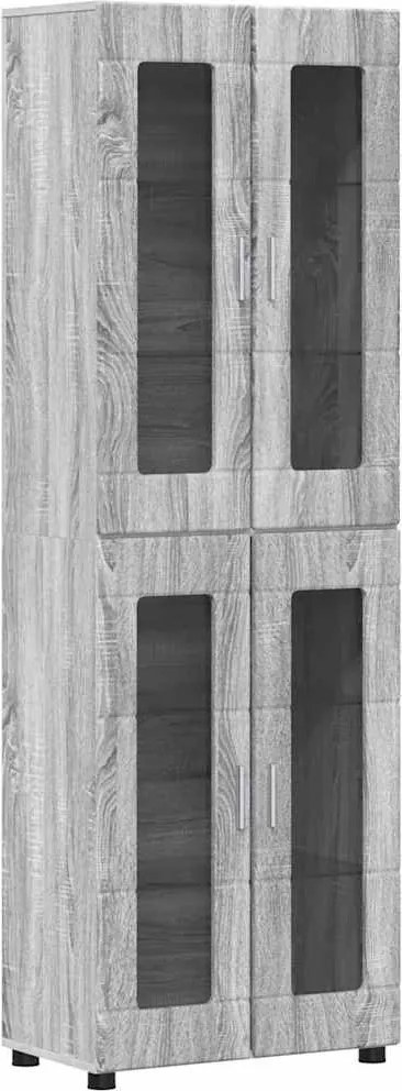 vidaXL Bufet cu raft FLORIN Gri Sonoma 60 x 35 x 182 cm Lemn compozit