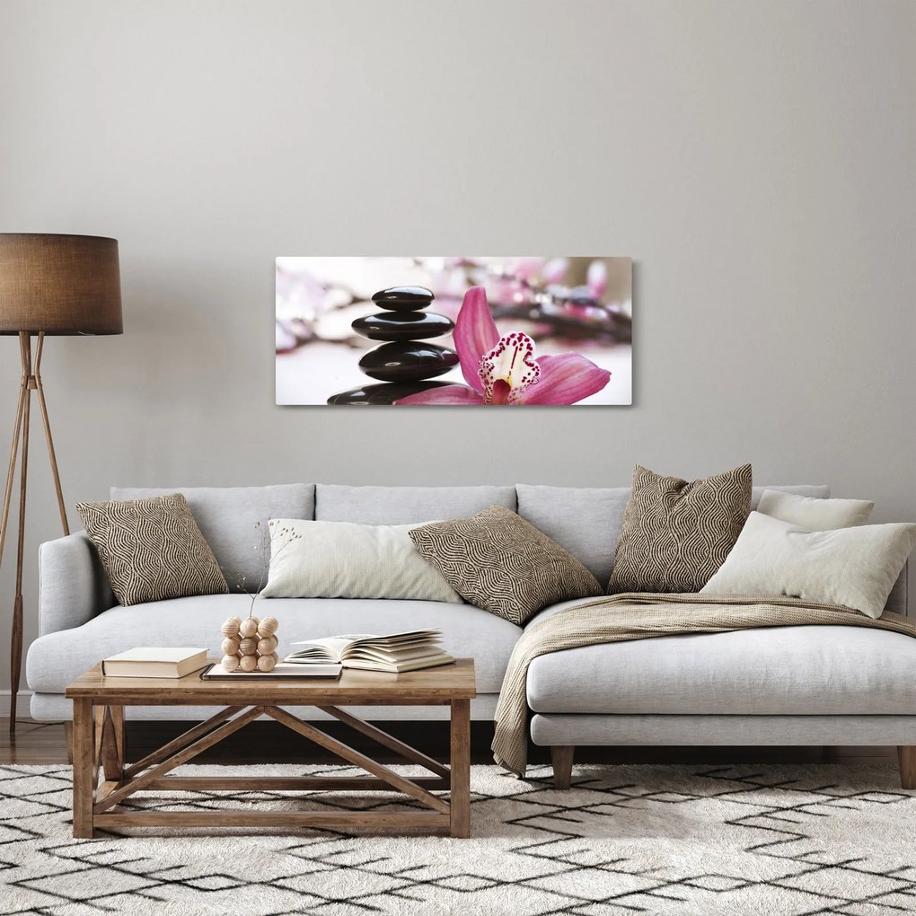 Tablou cupietre pentru masaj și orhidee (120x50 cm)