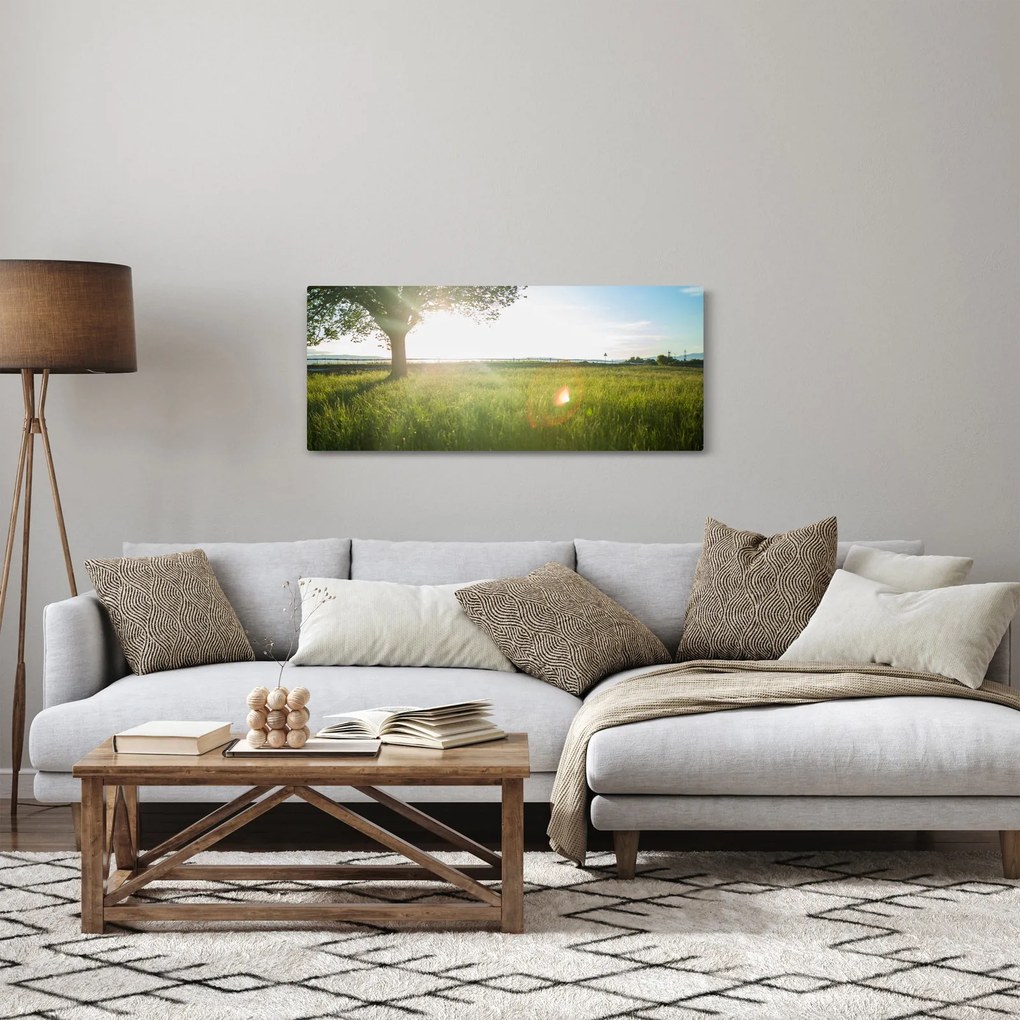 Tablou cu lunca în vară (120x50 cm)