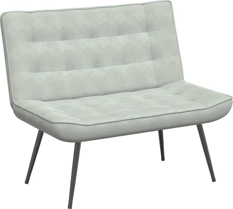 vidaXL Bancă gri deschis 110x74x84 cm catifea