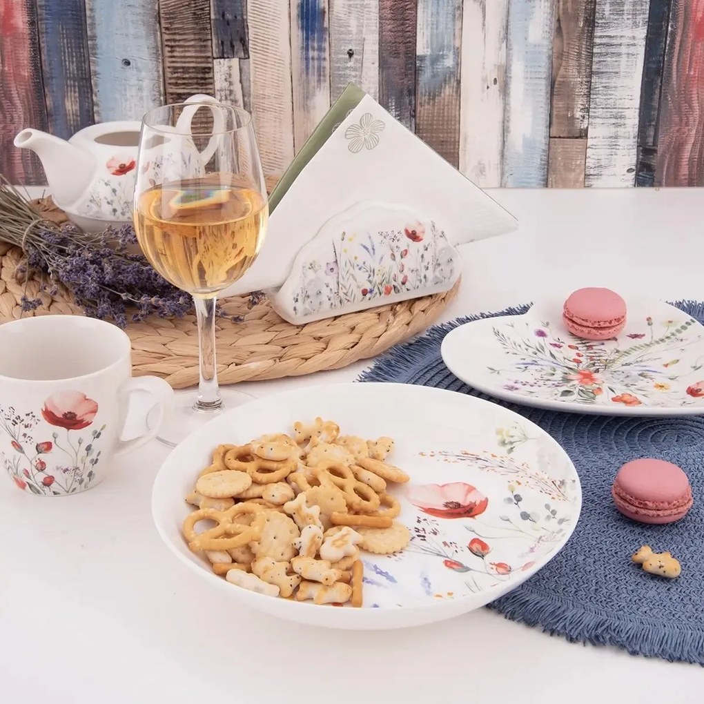 Orion Set de farfurii adânci din porțelan Mák 20,5cm, 6 buc.