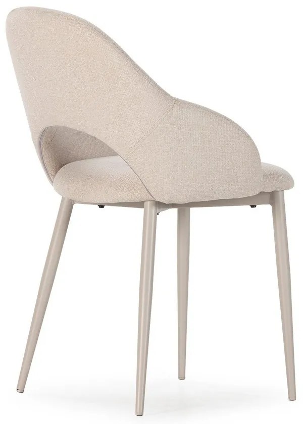 Scaune de dining bej 2 buc. tapițate Lia – Marckeric