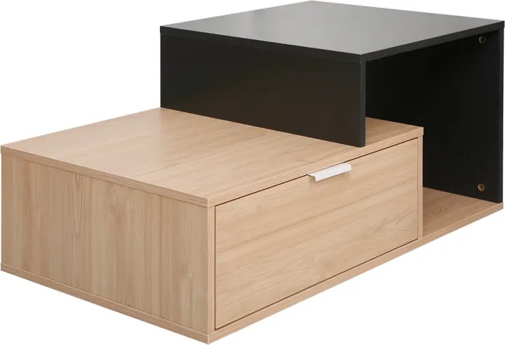 Masuta Cafea Volt PAL Stejar-Negru Dim 90x50x40 Cm