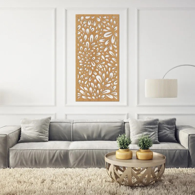 SENTOP | Pictură abstractă cu flori pe perete | PINIIA