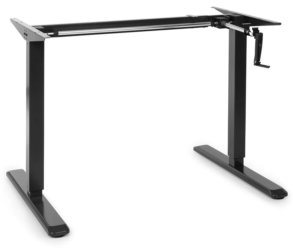 Multidesk, birou reglabil în înălțime, manual, 73-123 cm, negru