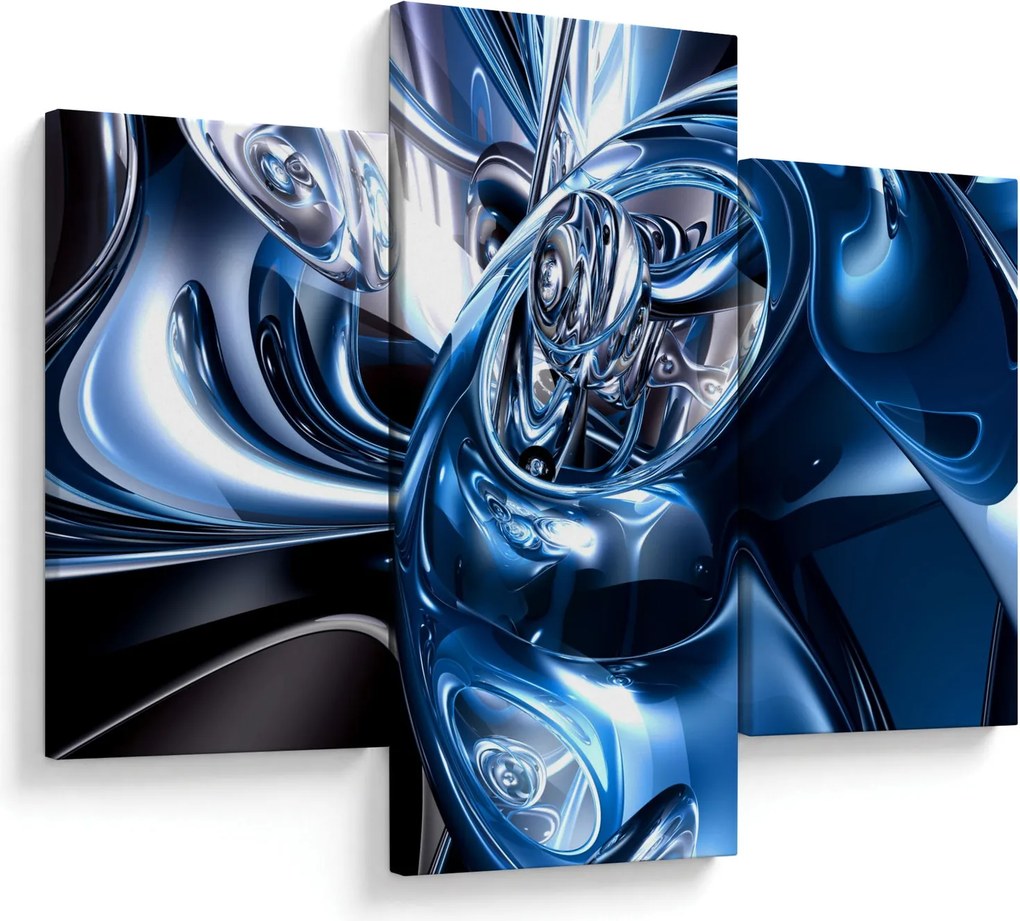 Tablou cu abstracție - cercuri (90x60 cm)
