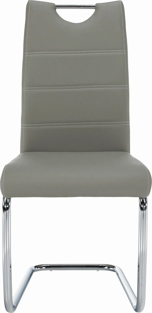 Scaun de bucătărie, gri deschis/cusătura deschisă, ABIRA NEW