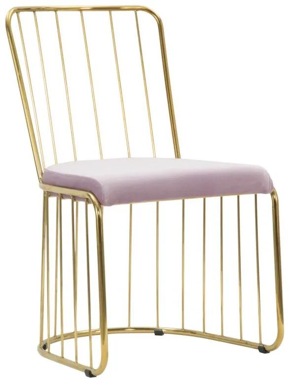 Set 2 scaune CAGE ROSE (cm) 47X56X82