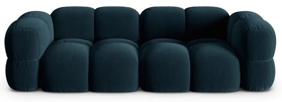 Canapea albastru-închis cu tapițerie din catifea 250 cm Loretto – Cosmopolitan Design