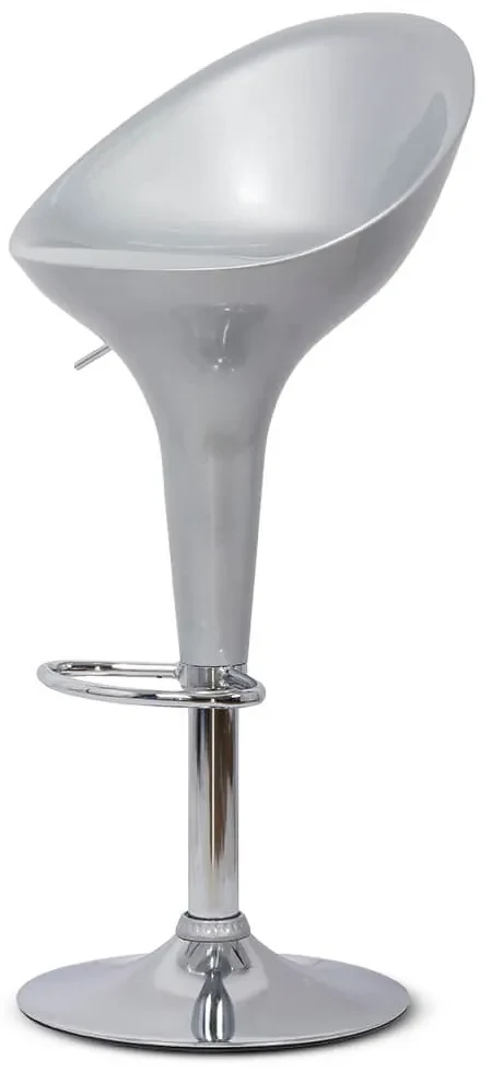 Scaun de bar Argintiu ABS 105 - Modern, Reglabil, Lucios