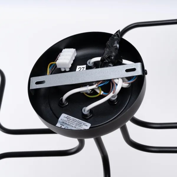 Lustră aplicată Sollux SL.1447 VECTOR 6xE27/15W/230V negru