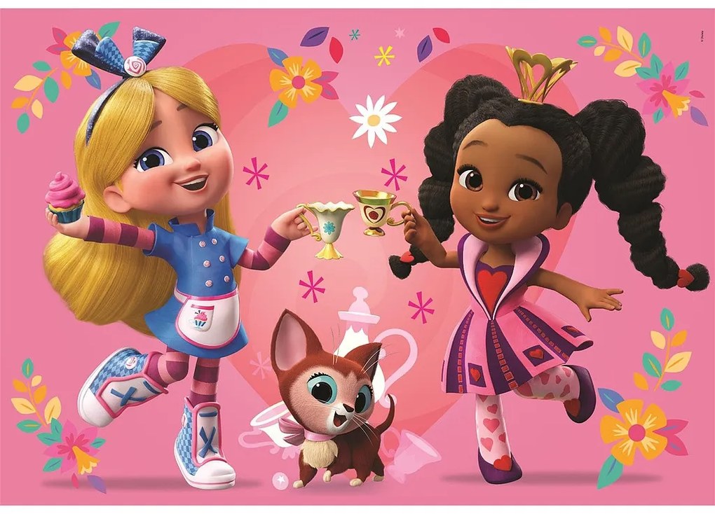 Alice în Cofetăria Minunilor Flowers Puzzle Clementoni Disney 2x60 buc.