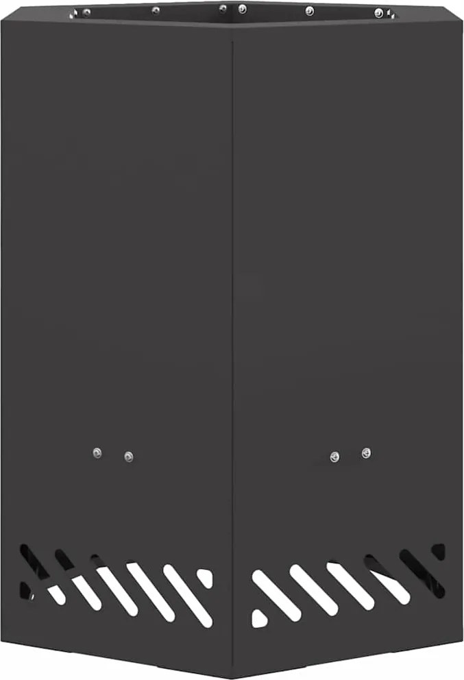 vidaXL Focar Fără Fum Negru 38 x 38 x 51 cm Oțel