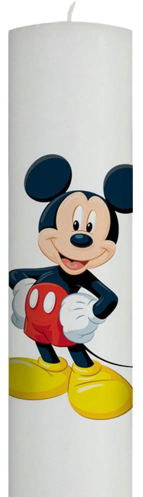 Lumanare Botez Mickey cu rosu 5,5 cm, 35 cm