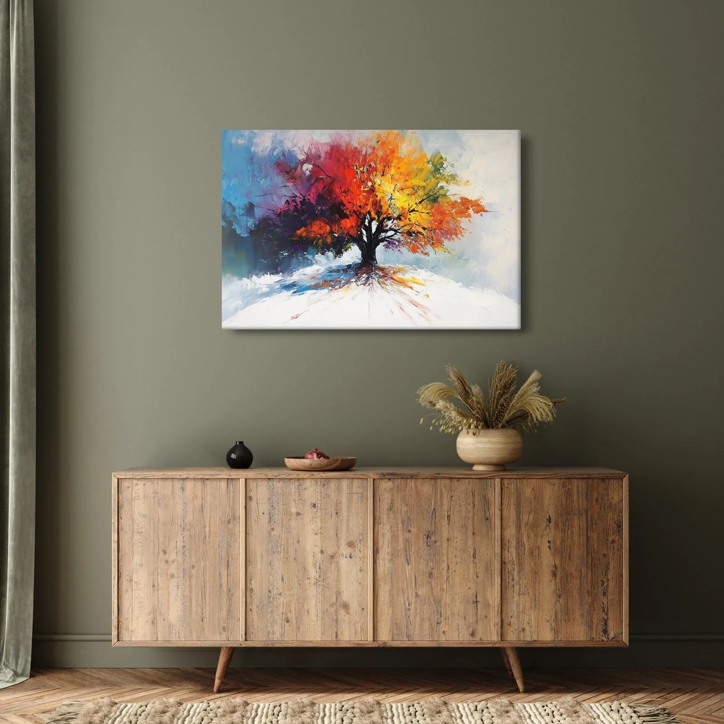 Tablou - Copac multicolor (90x60 cm)