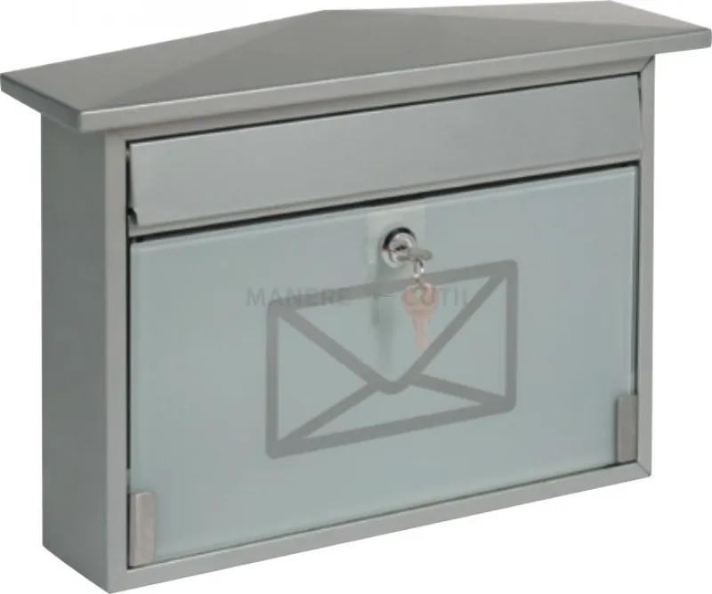 BK28SG cutie poștală sticlă, Argintie
