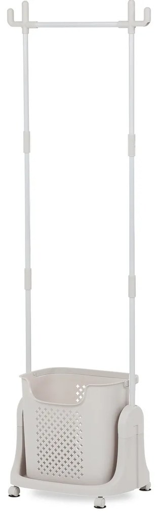 Suport pentru haine cu coș GD-186 BGE, plastic,alb