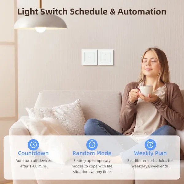 Immax NEO 07549L - Întrerupător SMART cu un buton, 230 V