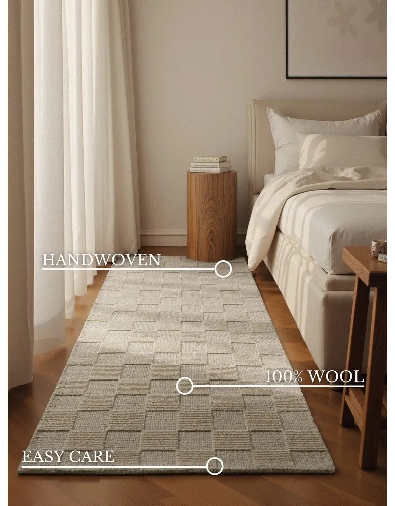 Covor tip traversă crem țesut manual din lână 80x200 cm Scala – Villeroy&amp;Boch