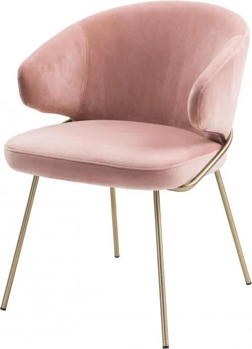 Scaun tapitat design LUX Kinley, catifea savona nude 113585 HZ