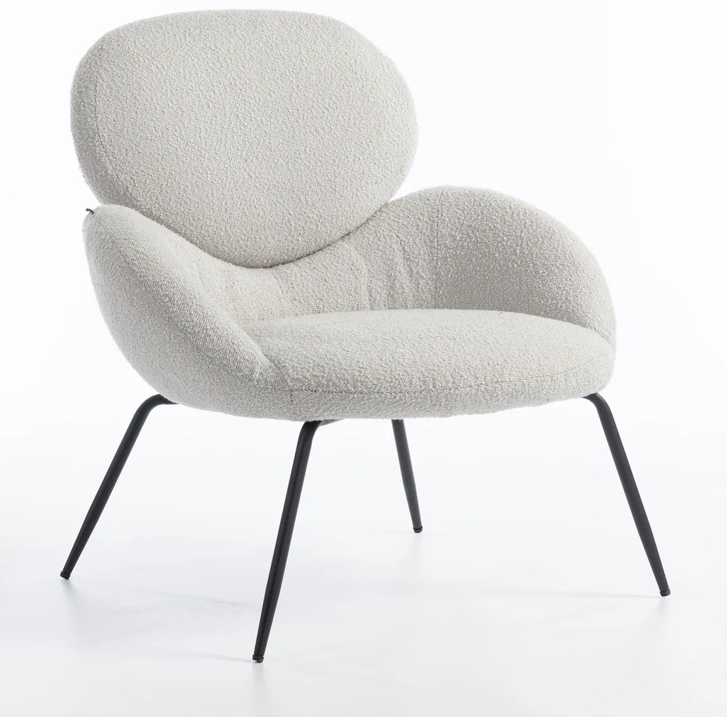 HR2045 Scaun Gri Boucle cu Bază Neagră