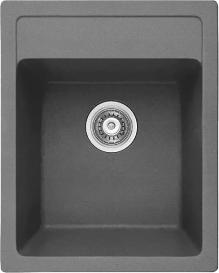 Chiuveta compozit Inter Ceramic finisaj granit gri 40x50 cm
