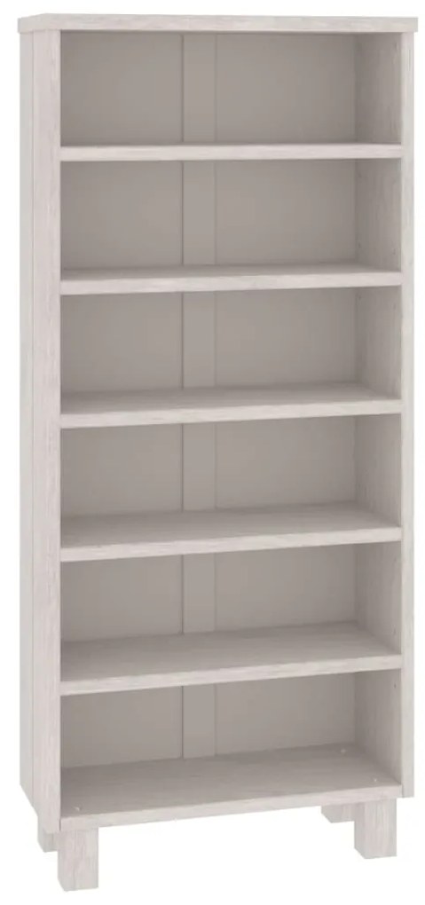 340521 vidaXL Dulap CD-uri „HAMAR”, alb, 45x18x100 cm, lemn masiv pin