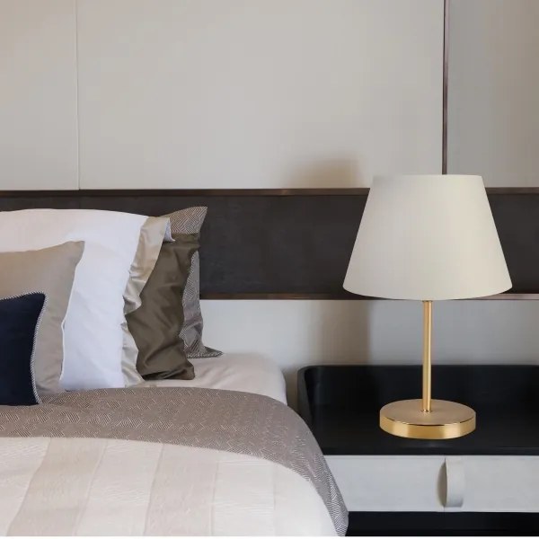 Lampă de masă AYD 1xE27/60W/230V albă/aurie