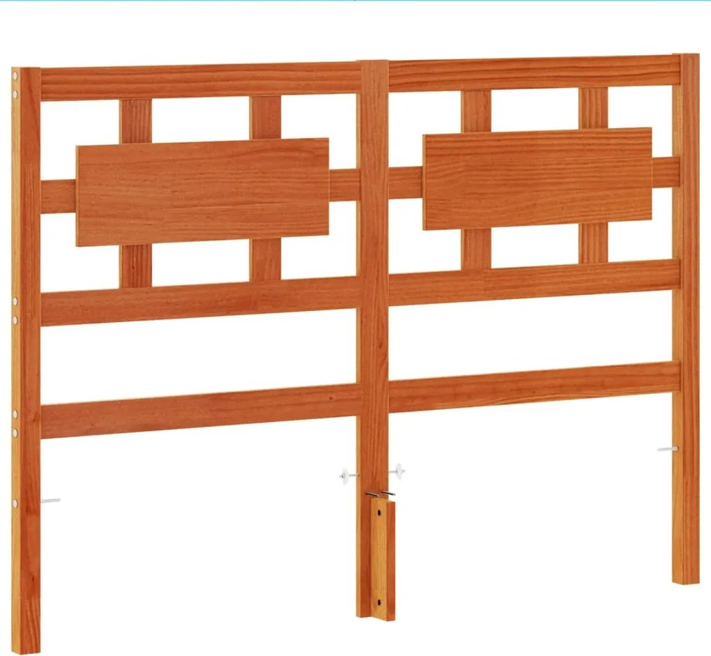 vidaXL Tăblie de pat, maro ceruit, 135 cm, lemn masiv de pin