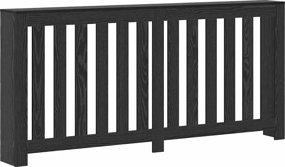vidaXL Capac pentru radiator Stejar Negru 175 x 20 x 82 cm