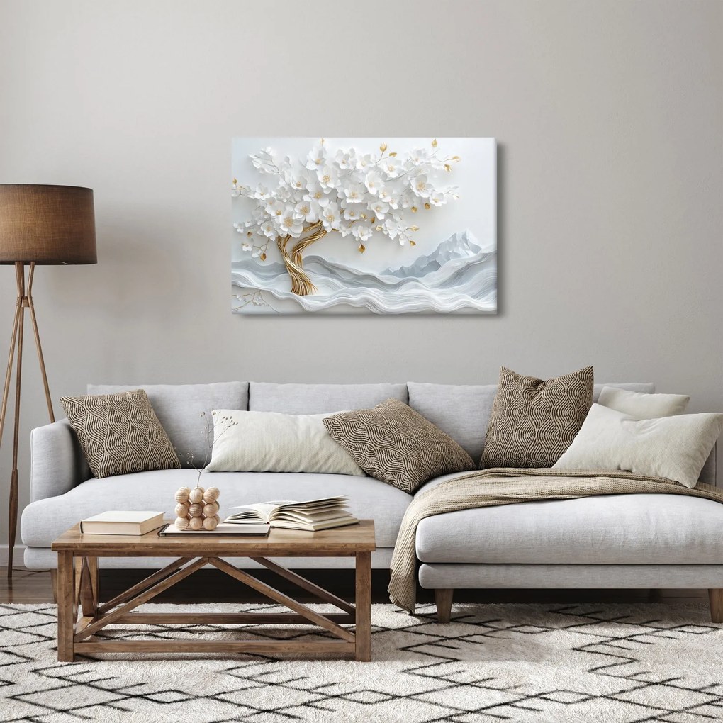 Tablou – Arborele vieții 3D elegant (90x60 cm)